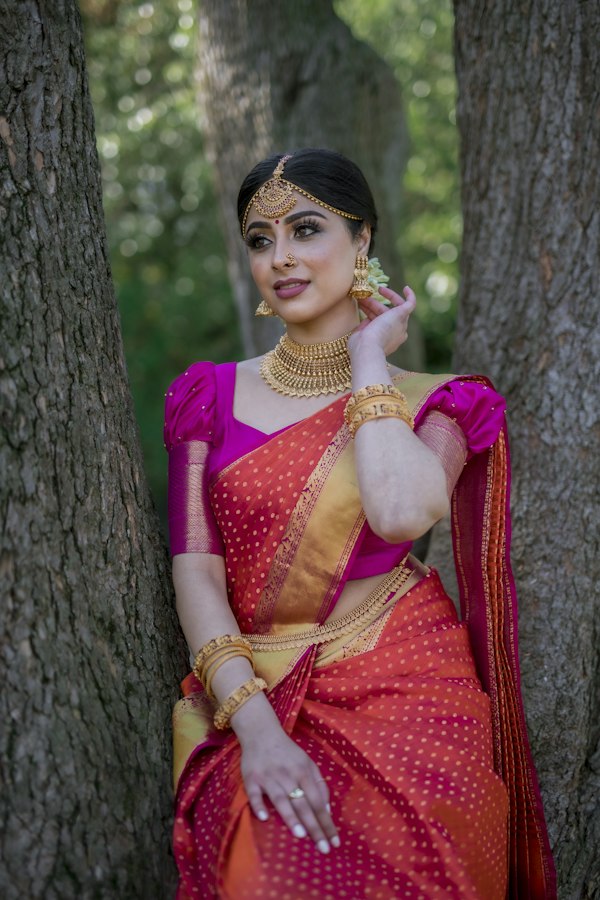 Rose Pink Georgette Saree view 3